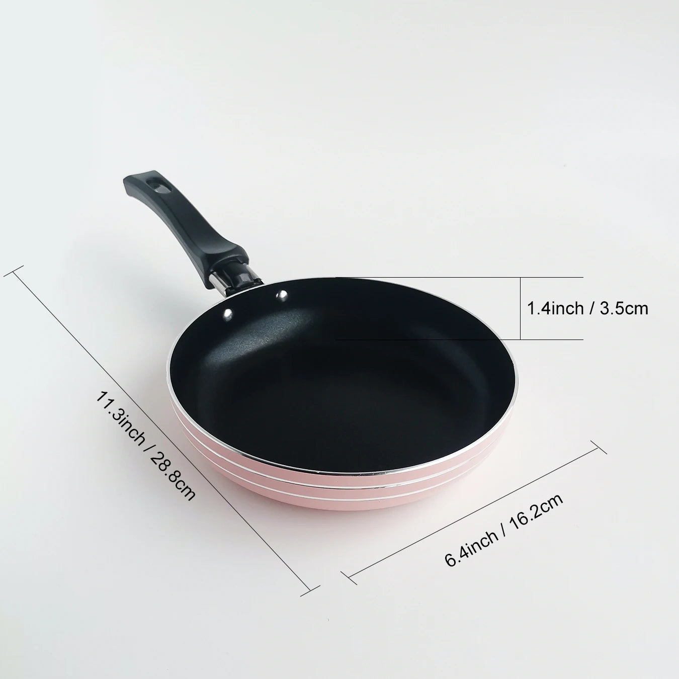 Pink Pot 6.5inch Non-Stick Stockpot Frying Pan Flat Cookware Kitchen - My Trendova