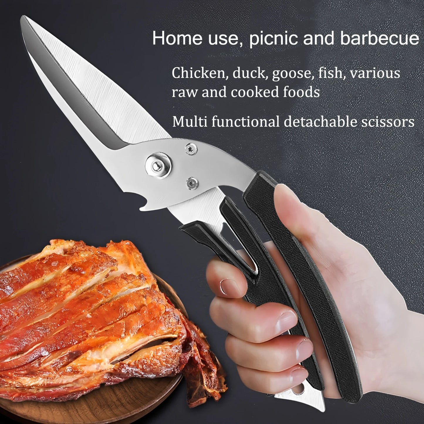 1PC,Chicken Bone Kitchen Scissors Stainless Steel - My Trendova