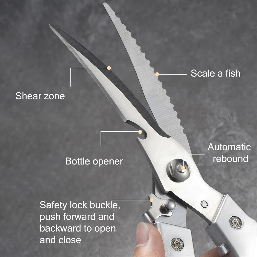 1PC,Chicken Bone Kitchen Scissors Kitchen Duck Fish Cutter Stainless Steel - My Trendova