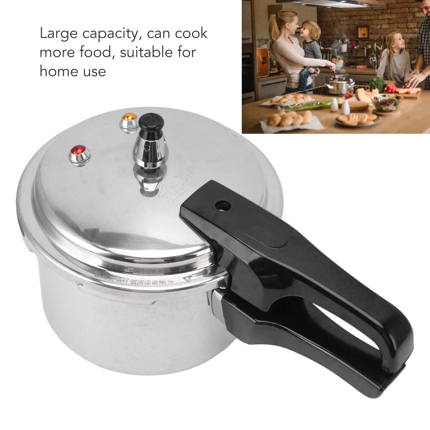 3 Liter Aluminium Alloy Pressure Cooker 18cm Bottom 3L Mini Pressure Cooker for Gas Stove 3L Aluminium Alloy Pressure Cooker ap - My Trendova