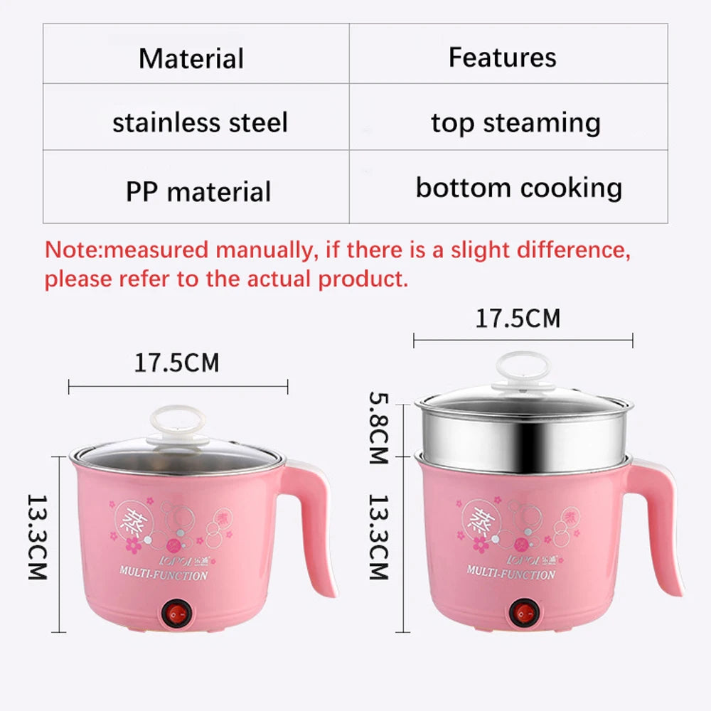 Mini Multifunction Electric Cooker Home Hot Pot 1-2 People Heating Pan Cooking Pot Machine Eu Plug Rice Cooker Appliances - My Trendova