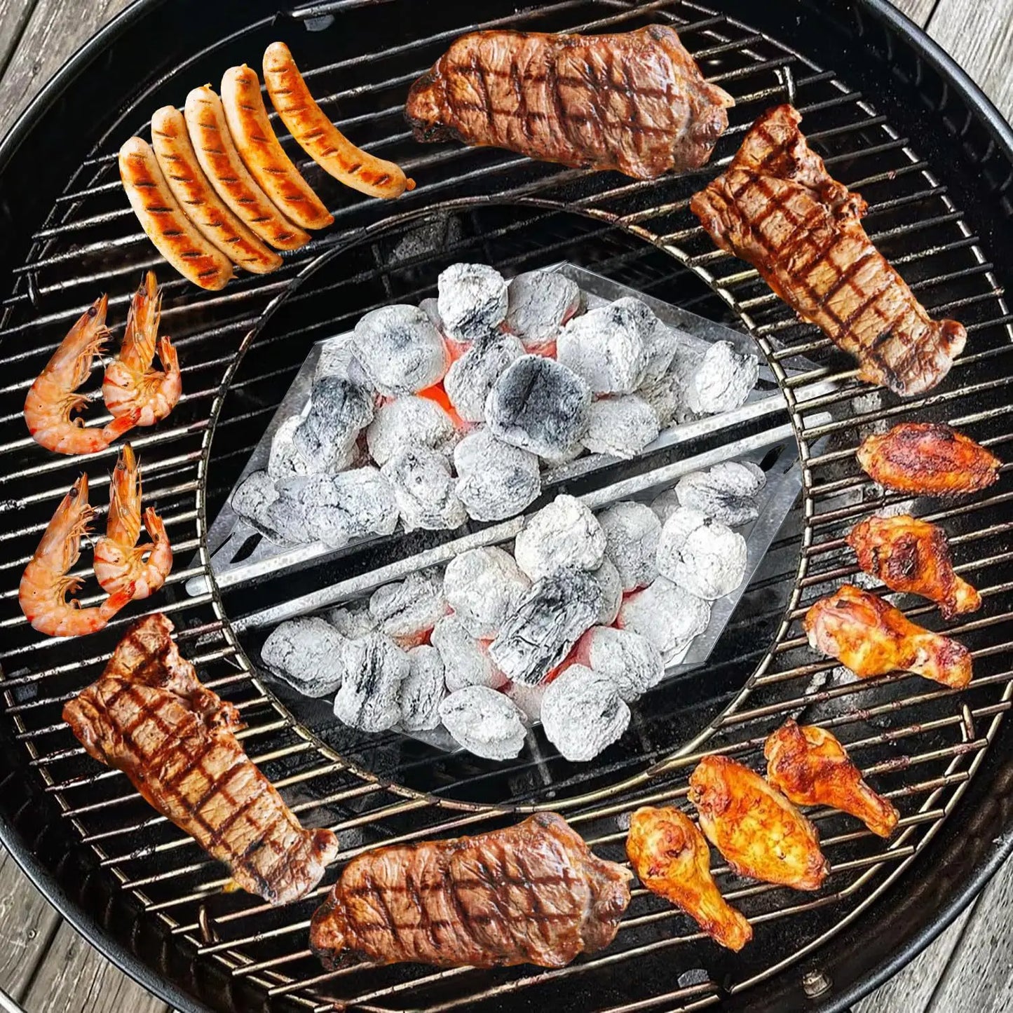 2Pcs Charcoal Basket BBQ Charcoal Grill Basket - My Trendova