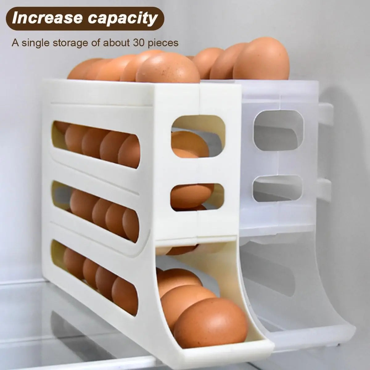 4 Tiers Fridge Egg Rack Large Capacity