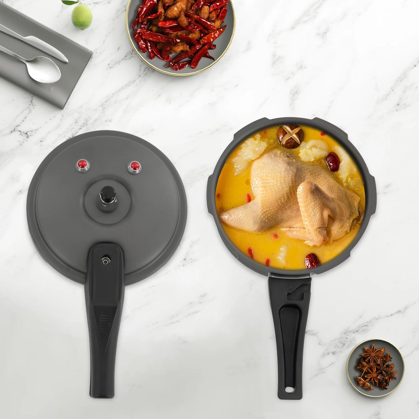 Aluminum Alloy Pressure Cooker, Mini Pressure Cooker, Pressure Cooker with Safety Anti-blocking Filter - My Trendova