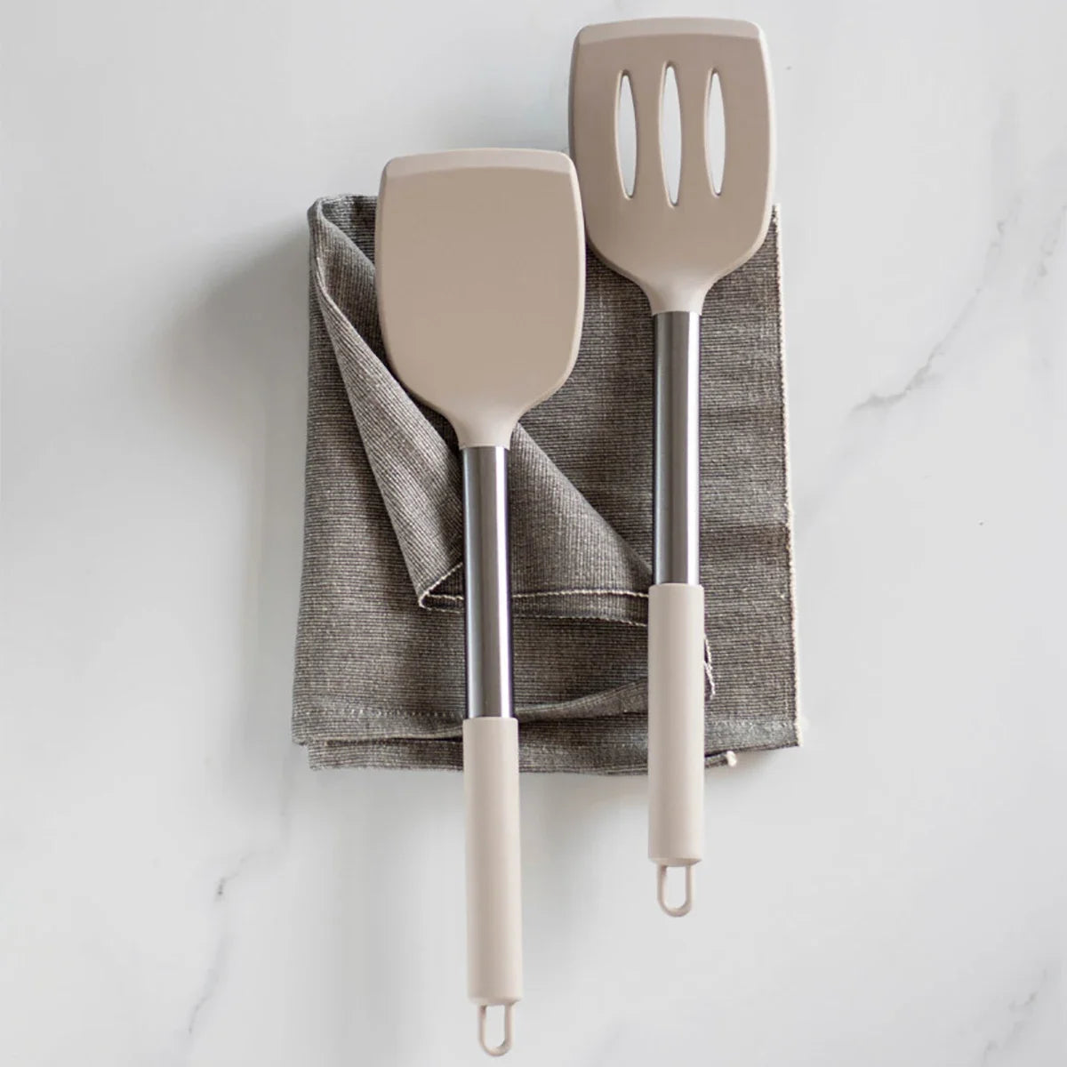 2pcs Stir Fry Spatula Steak Spatula Cooking Utensils Stainless Steel Handle - My Trendova