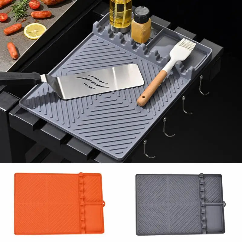 Silicone Griddle Tools Mat Heat-Resistant BBQ Mat - My Trendova