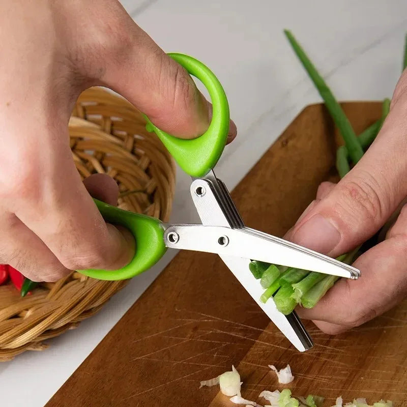 Multi-functional Stainless Steel 3/5 Layer Kitchen Scissors - My Trendova