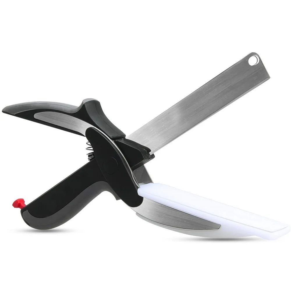 Dobeli Separable Stainless Steel Barbecue Steak Cutting Shear Household Vegetable Scissors 2 In 1 Multi Kitchen Tool Fruit Knife - My Trendova