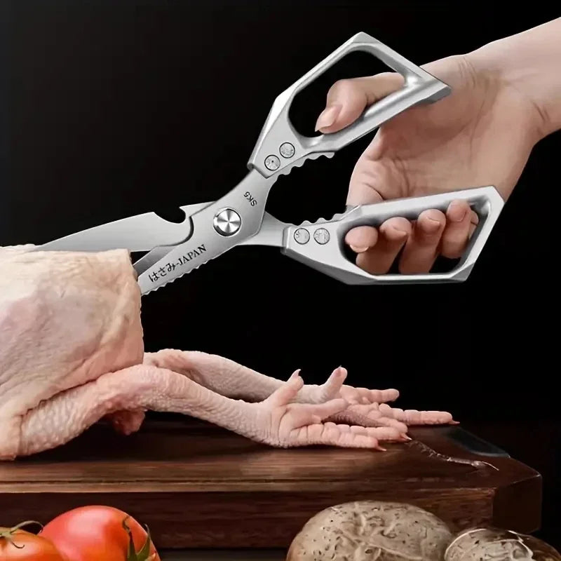 Heavy-Duty Kitchen Scissors Stainless Steel Multi-Purpose Shears for Meat and Roast Cutting - My Trendova