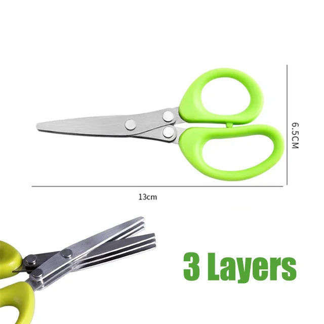 Multi-functional Stainless Steel 3/5 Layer Kitchen Scissors - My Trendova