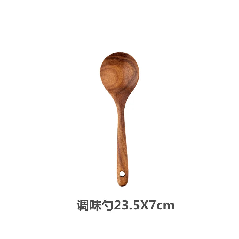 Teak Wooden Spatulas Kitchen Utensils Cooking - My Trendova