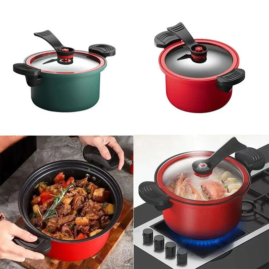 3.5L Pressure Cooker Soup Meat Pot Rice Cooker Gas Stove Micro Pressure Cooker Stew Pot Fine iron Non-Stick Cooking Pots - My Trendova
