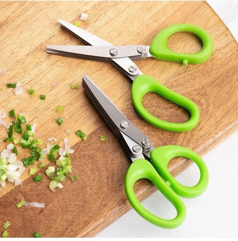 Multi-functional Stainless Steel 3/5 Layer Kitchen Scissors - My Trendova