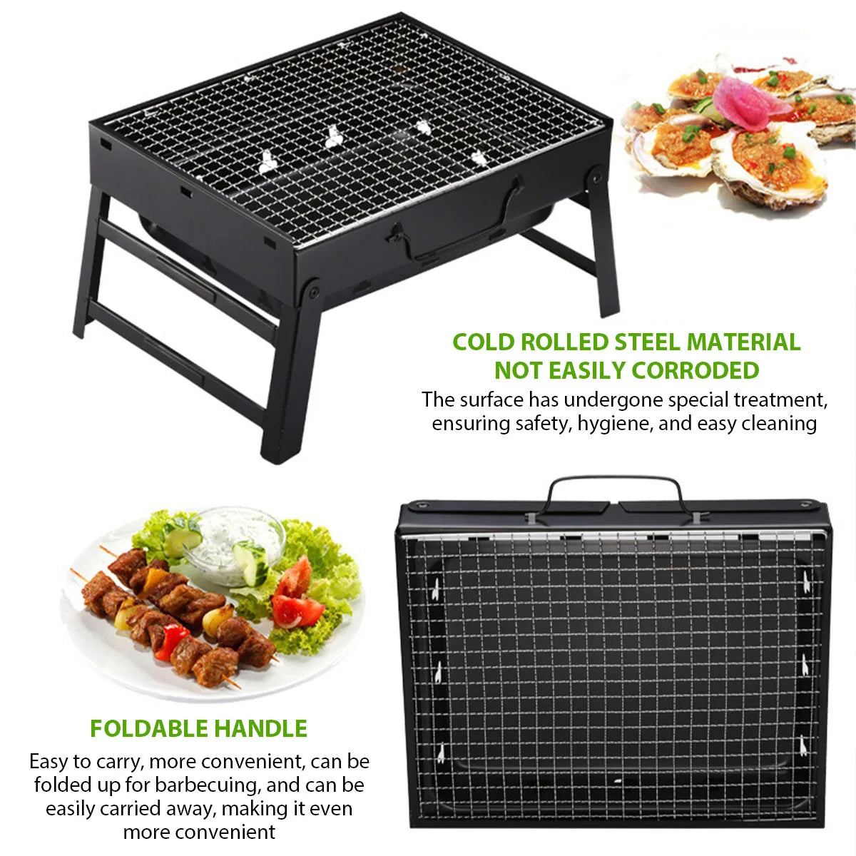 Portable BBQ Charcoal Grill Stainless Steel Small Mini BBQ - My Trendova