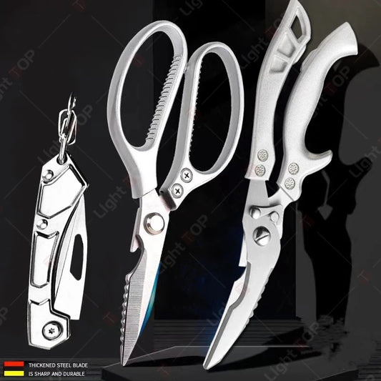 Stainless Steel Kitchen Scissors Set Chicken Bone Scissors Comfortable Handle - My Trendova
