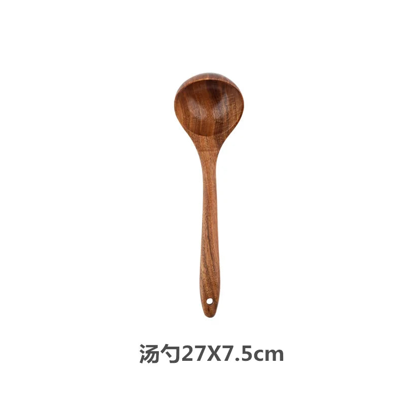 Teak Wooden Spatulas Kitchen Utensils Cooking - My Trendova