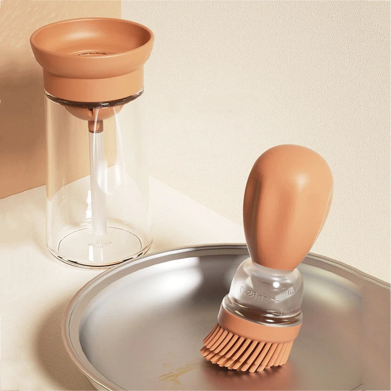 Portable Kitchen Oil Bottle Silicone Brush Control Quantitative With Barbecue Spray Bottle For BBQ Cooking Baking Oil Dispenser - My Trendova