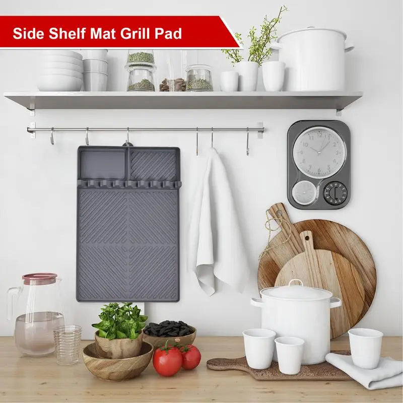 Silicone Griddle Tools Mat Heat-Resistant BBQ Mat - My Trendova