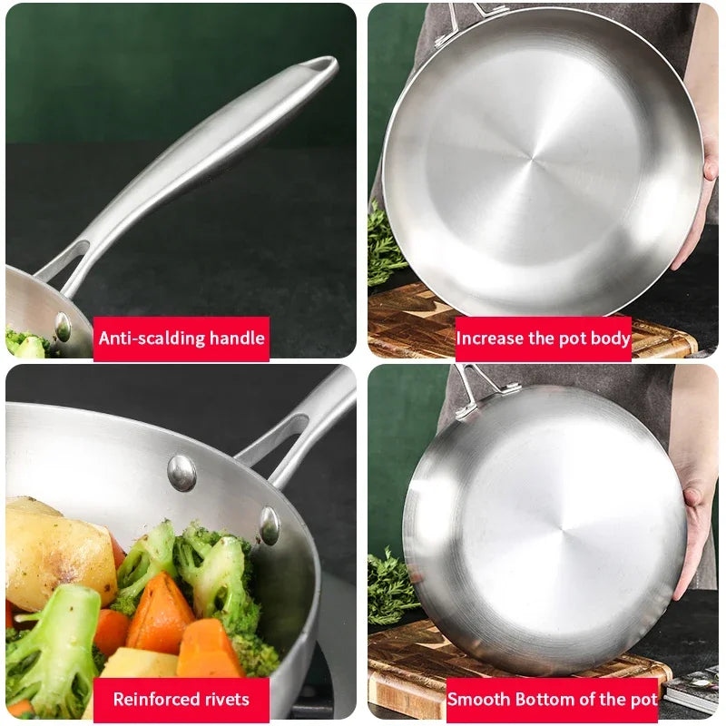 Stainless Steel Frying Pan, NonStick Pan Fried Steak Pot - My Trendova