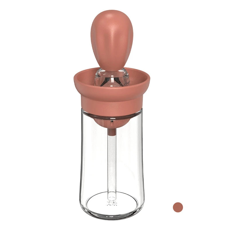Portable Kitchen Oil Bottle Silicone Brush Control Quantitative With Barbecue Spray Bottle For BBQ Cooking Baking Oil Dispenser - My Trendova