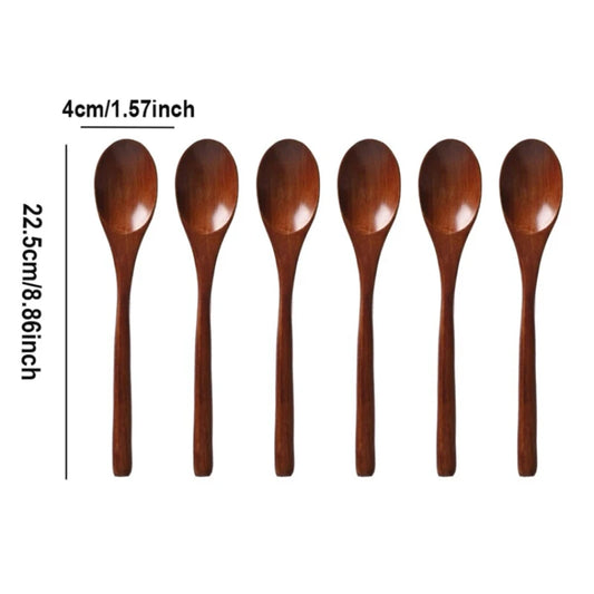 5pcs 6pcsNanmu Wooden Spoon Set Japanese Style - My Trendova