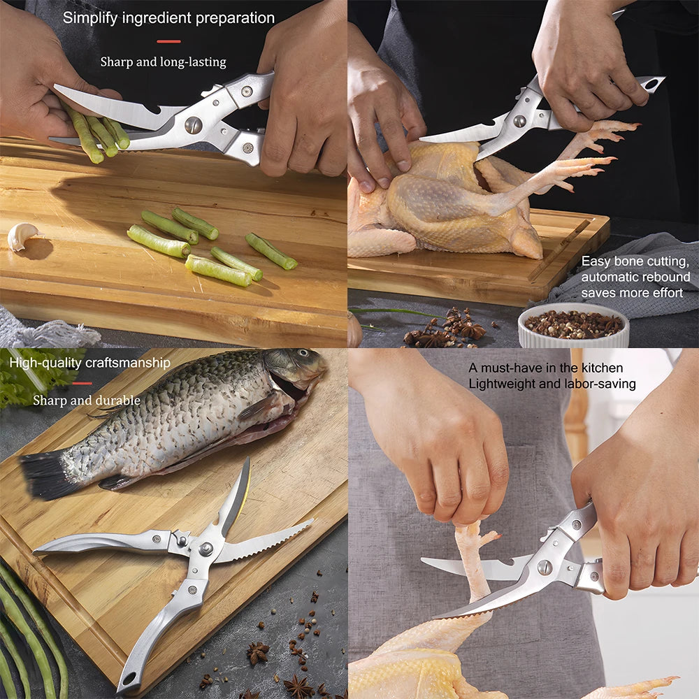 1PC，Chicken Bone Kitchen Scissors Kitchen Duck Fish Cutter Stainless Steel - My Trendova