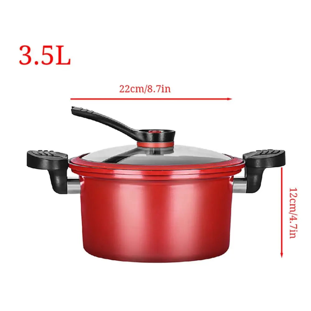 3.5L Pressure Cooker Soup Meat Pot Rice Cooker Gas Stove Micro Pressure Cooker Stew Pot Fine iron Non-Stick Cooking Pots - My Trendova