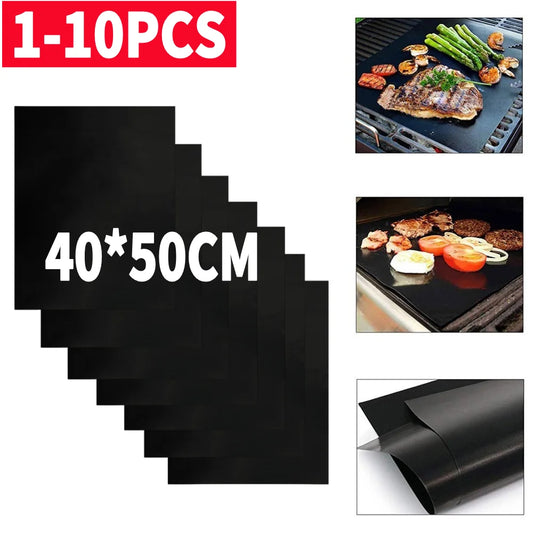 1-10PCS Non-stick BBQ Grill Mat Baking Mat Barbecue - My Trendova