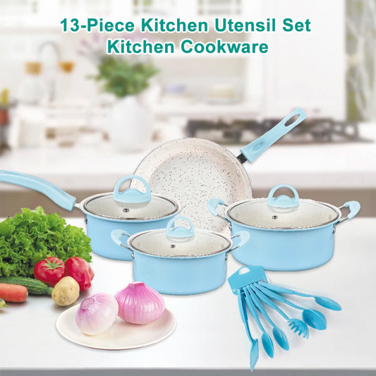 Non-Stick Pots And Pans Set 13-Piece Kitchen Utensil Set Kitchen Cookware - My Trendova
