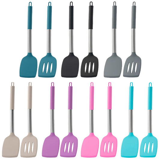 2pcs Stir Fry Spatula Steak Spatula Cooking Utensils Stainless Steel Handle - My Trendova
