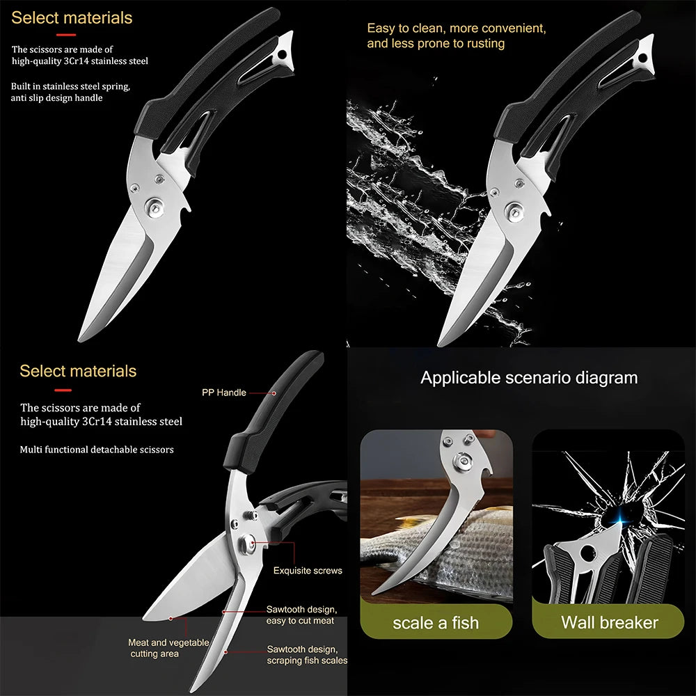 1PC，Chicken Bone Kitchen Scissors Stainless Steel - My Trendova
