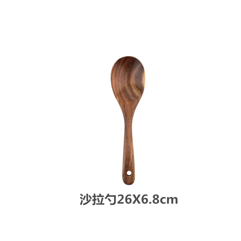 Teak Wooden Spatulas Kitchen Utensils Cooking - My Trendova