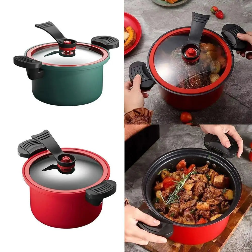 3.5L Pressure Cooker Soup Meat Pot Rice Cooker Gas Stove Micro Pressure Cooker Stew Pot Fine iron Non-Stick Cooking Pots - My Trendova