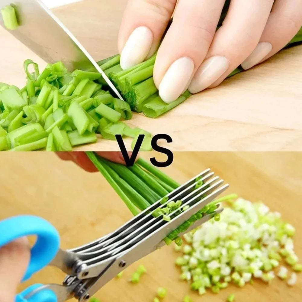 Multi-functional Stainless Steel 3/5 Layer Kitchen Scissors - My Trendova