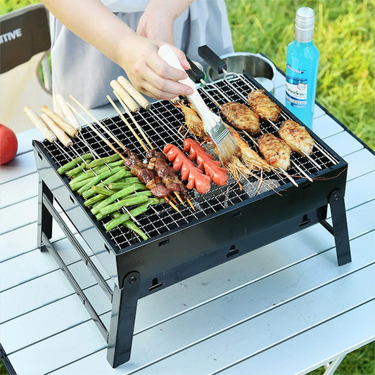 Portable BBQ Charcoal Grill Stainless Steel Small Mini BBQ - My Trendova