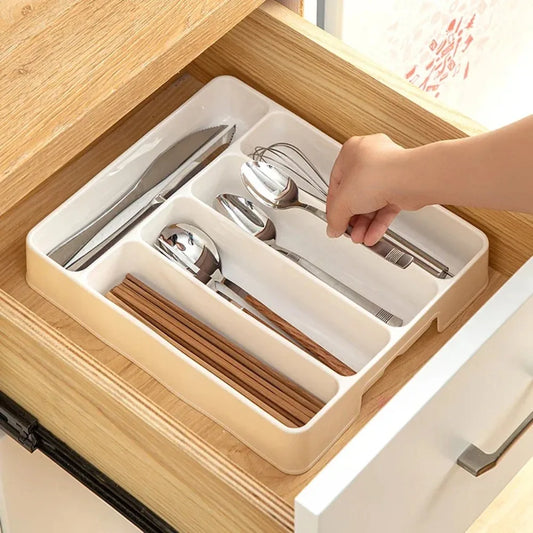 4/5 Compartments Cutlery Organizer Daily Drawer