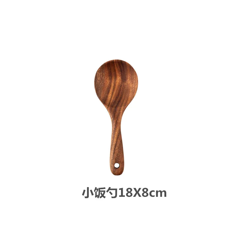 Teak Wooden Spatulas Kitchen Utensils Cooking - My Trendova