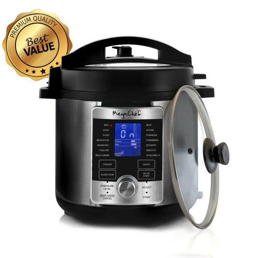 6 Quart Stainless Steel Electric Digital Pressure Cooker with Lid ap - My Trendova