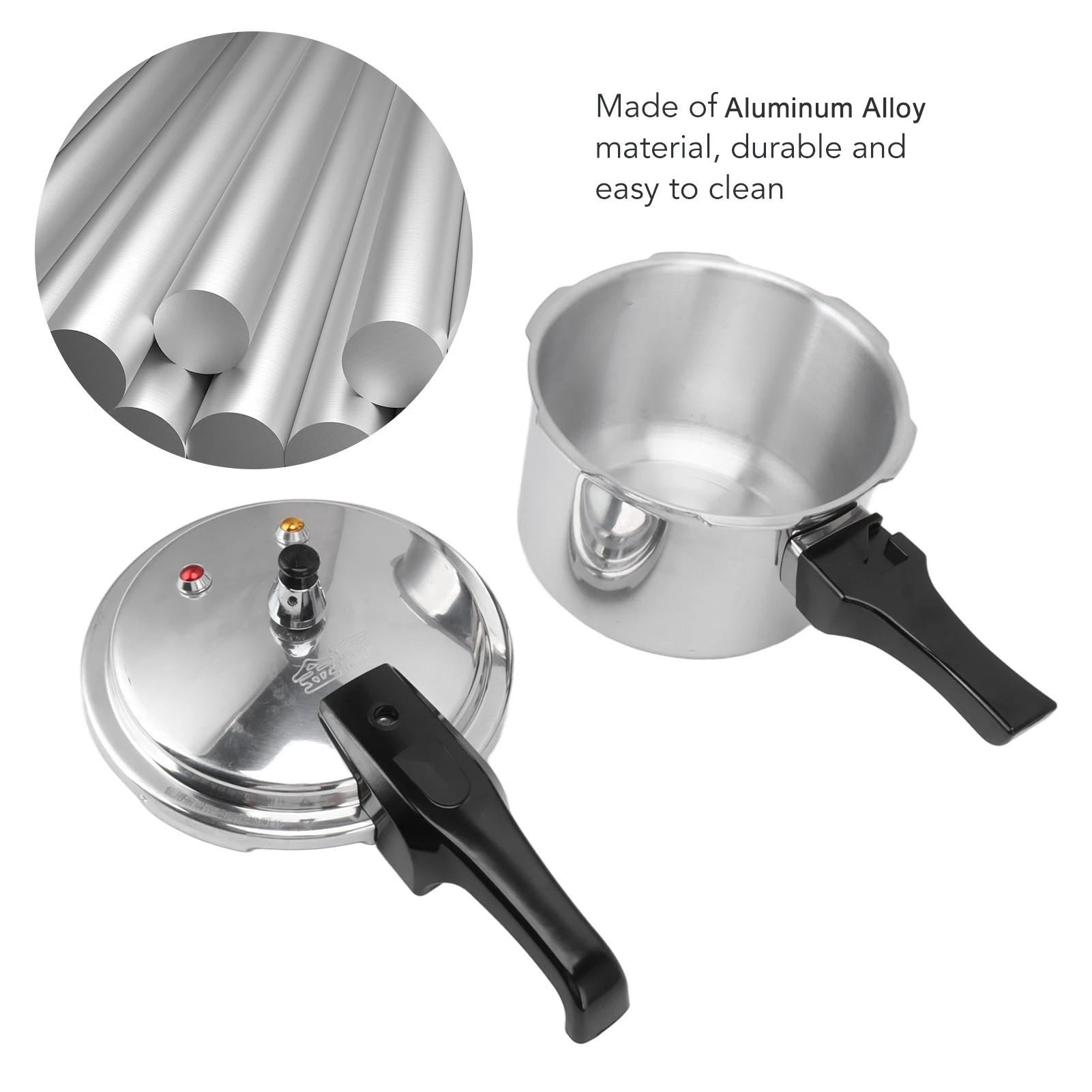 3 Liter Aluminium Alloy Pressure Cooker 18cm Bottom 3L Mini Pressure Cooker for Gas Stove 3L Aluminium Alloy Pressure Cooker ap - My Trendova